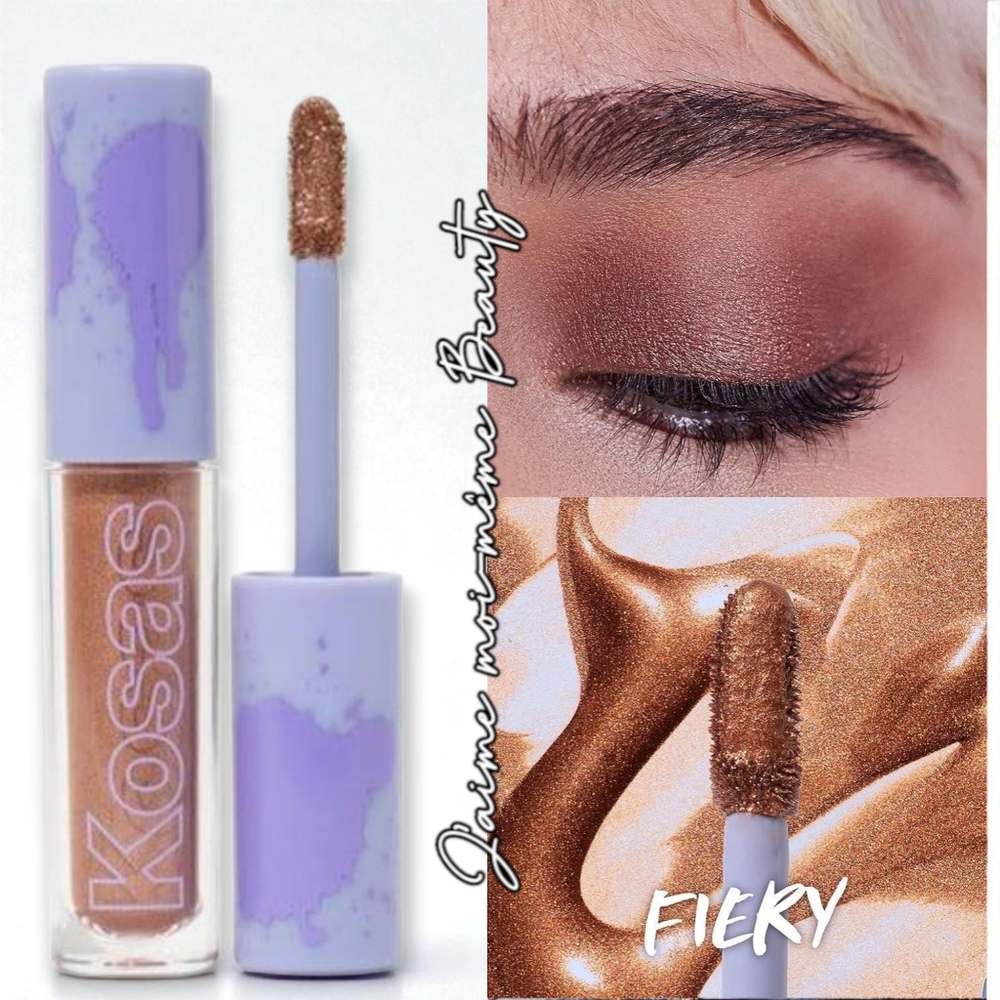 Kosas 10 Second Liquid Eyeshadow In FIERY- WARM SHIMMERING BRONZE